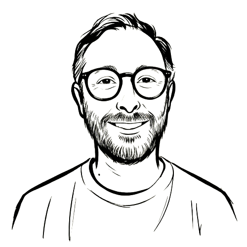 Illustrated portrait of Dom Pantelides